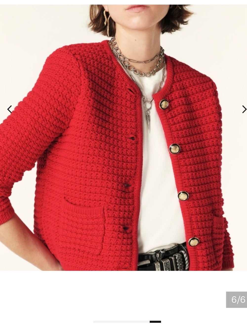 ba&sh Gaspard Knit Button Jacket